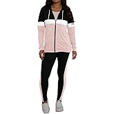 Nimsruc Two Piece Outfits For Women Long Sleeve Lounge Sets Zip Up Tracksuits Jogger Pants Set