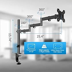Single Long Monitor Stand, 13 to 32 inch Computer