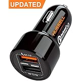 2019 HUSSELL 5.4A 30W Dual USB Car Charger Adapter - Quick Charge 3.0 3A + Smart IC 2.4A - Compatible with iPhone Xs X 8 7 6 Plus Max Samsung Galaxy S10 S9 S8 S7 etc - Fast Chargers - Car Accessories