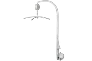 AFUNTA 26 Inch Baby Mobile for Crib, Adjustable Screw Crib Mobile Arm with Music Box Holder, Crib Mobile for Baby Girl Nursery Decor