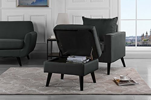 Mid-Century Modern Living Room Large Accent Chair with Footrest