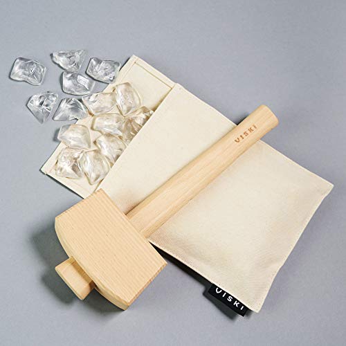 Viski Professional Lewis Bag and Mallet Bartender Kit & Bar Tools