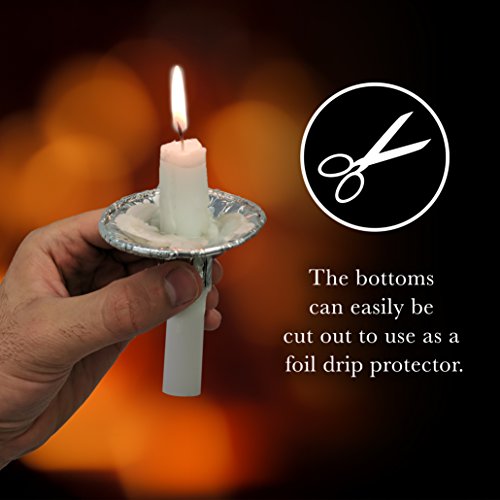 Disposable Foil Candle Holders Heavy Duty Aluminum Protector Bobeches