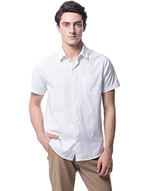 P-09 Men's Regular Fit Casual Short Sleeve Shirts