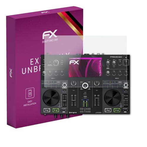 atFoliX Plastic Glass Protective Film compatible with Denon DJ Prime Go Glass Protector, 9H Hybrid-Glass FX Screen Protector