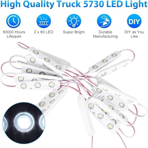 Linkstyle 120 LED Camping Interior Car Lighting Kit, 12V Super Bright LED Ceiling Light Kit for Van, Camper, Truck, Boat, 40 Modules
