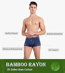DAVID ARCHY Men's 4 Pack Underwear Ultra Soft Comfy
