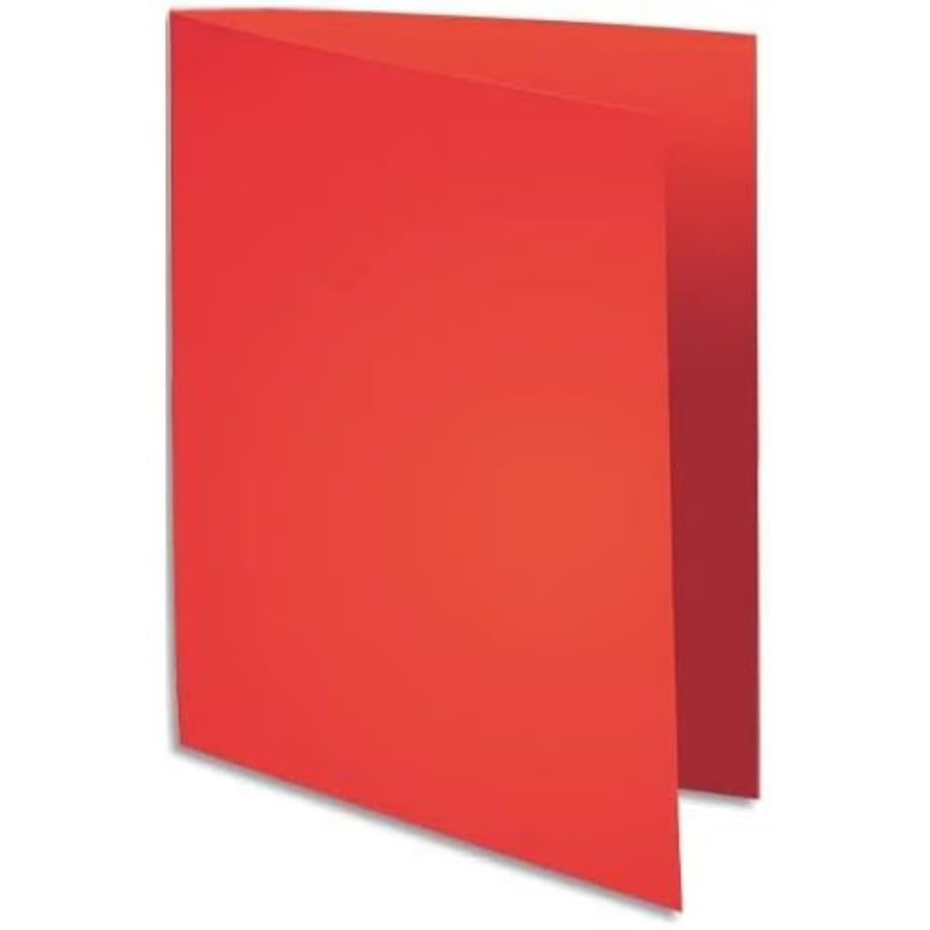 Exacompta - Ref 160012E - Forever Collection - Flash Square Cut Folders - 240 x 320mm in Size, Suitable for A4 Documents, 220gsm Recycled Card - Red (100 Pack)