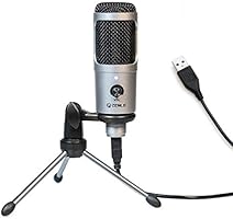 ZENLO コンデンサーマイク USBマイク PC用マイク ps4 マイク スタンド付き 単一指向性 音量調節可能 録音/生放送/YOUTUBE/オンラインチャット/ゲーム実況におすすめ Windows/Mac/PS4対応 シルバー