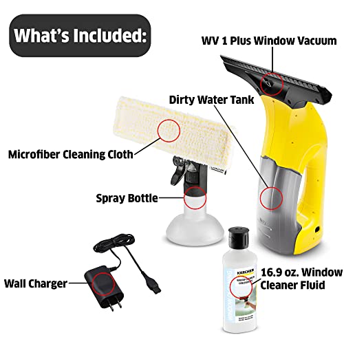 Karcher WV 1 Plus Window Vacuum Squeegee For Showers, Mirrors, Glass