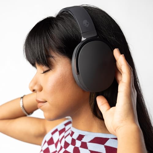 Hesh Evo Casque Supra-Auriculaire sans Fil, Autonomie 36 h, Microphone, Compatible iPhone + Android + Appareils Bluetooth - Noir