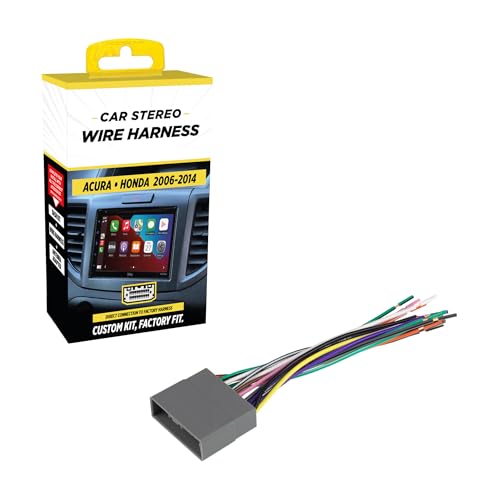 Scosche HA10B Aftermarket Radio Wiring Harness for Select 2006-14 Acura and Hon…