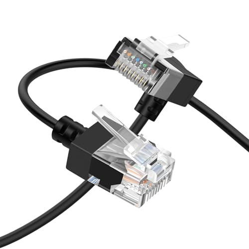 Degree 90 Degree Cat6A Ethernet Cable 30FT