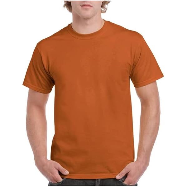 Gildan Men's Heavy Cotton T-Shirt 2-Pack - Style G5000, Texas Orange, X-Large