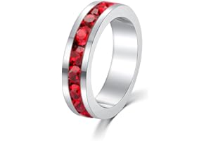 BOSVISION Birthstone Pendant Charm for Necklace - Full Eternity, Stackable, Crystal Birthstone