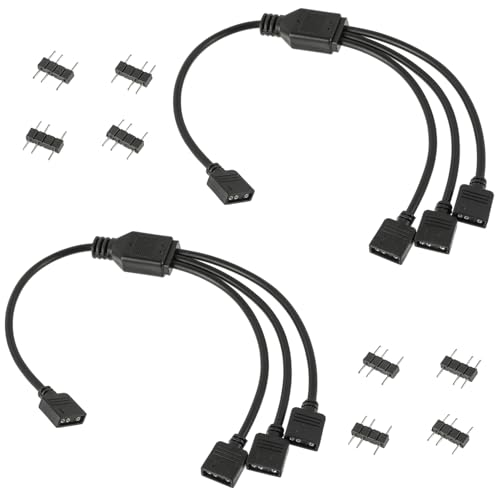 HUAREW 2 Pack1-to-3 ARGB Splitter Cable