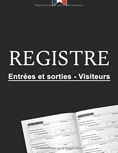 Amazon Com Registre Entrees Et Sorties Visiteurs Plus De 1000 Visites A Enregistrer Pour Les Entrees Et Sorties Des Visiteurs Dans Votre Administration Ou Entreprise French Edition 9798653971921 De L Hexagone La