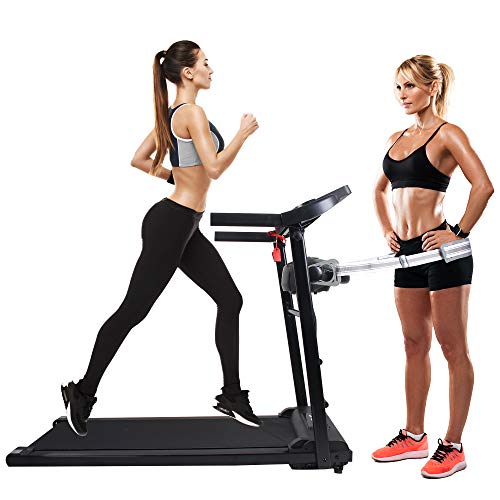 OUTDOOR DIAMOND 50\'\'Folding Treadmill Easy Assembly Fitness Motorized Running Machine LCD Display Hi-Fi Audio 2.0 HP Power-Low Noise for Home Use with Massager Belt