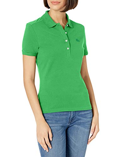 Lacoste Women's Short Sleeve Slim Fit Stretch Pique