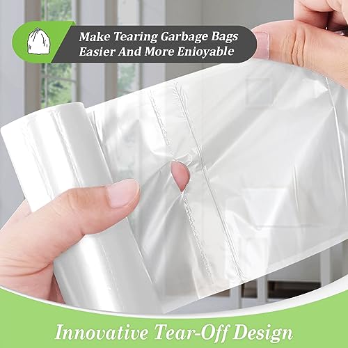 0.5 Gallon Mini Strong Trash Bags Garbage Bags, Tiny Bathroom Trash Can Liners by Teivio, Small