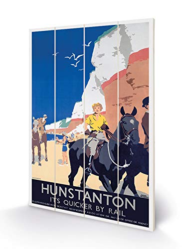 National Railway Museum Hunstanton 40 x 59 cm Wood Print (Horse Riding by Frank Newbould)