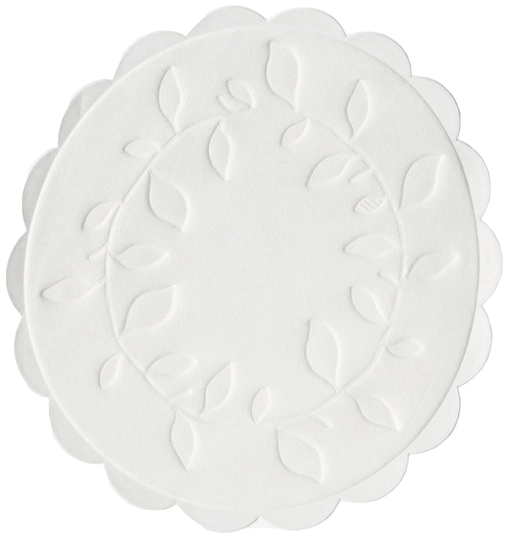 Stalwart Disposable Paper Coasters (Pack of 1000), White, Protects Furniture from Water Rings, 8-Ply Absorbent Tissue, Retro Style Coasters, U639