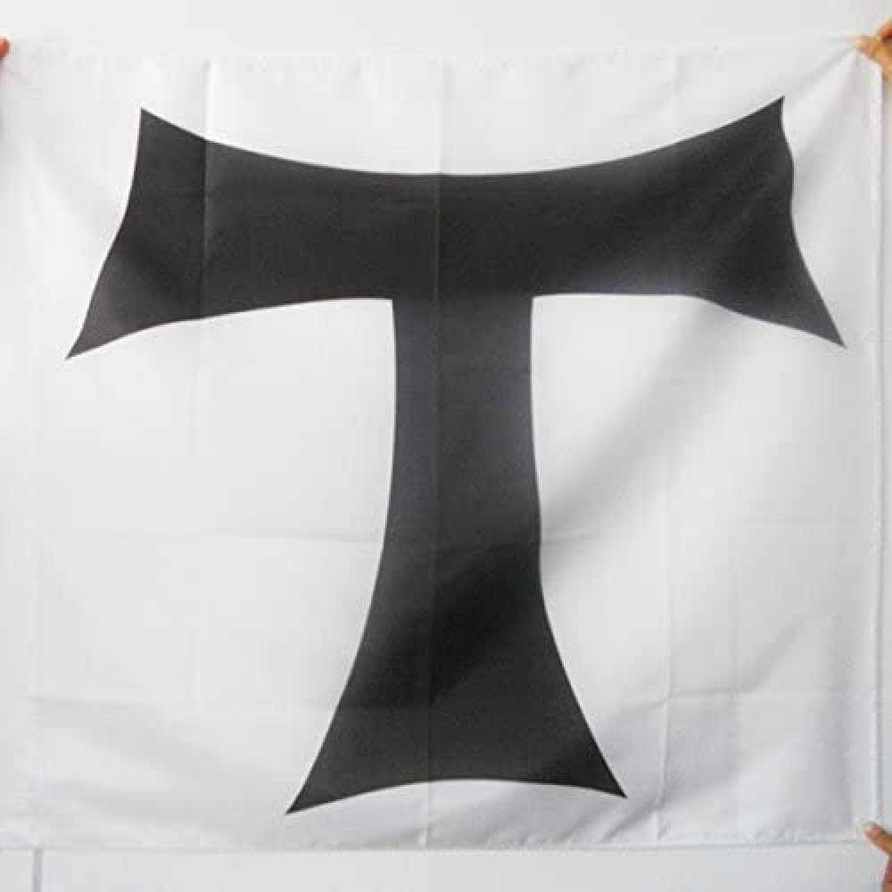 AZ FLAG - Order of Hospitallers of St. Anthony Flag - 3x3 Ft - 100% Polyester Saint Anthony Banner with Sleeve - Fade Resistant - Vivid Colors - 3' x 3' Feet - 90x90 Cm