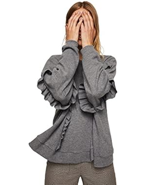 Women's Ruffled Detail Sweater
