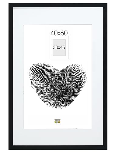 Deknudt - Cornice Portafoto in Legno, Formato immagine 40 x 60 cm/30 x 45 cm, Nero