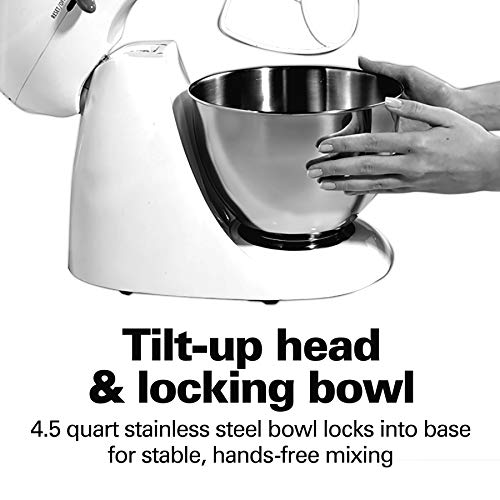 Hamilton Beach AllMetal 12Speed Electric Stand Mixer, TiltHead, 4.5