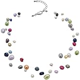 VN Jewelry Womens Pearl Necklace | Elegant And Classic Multi-strand Freshwater Pearl Necklace