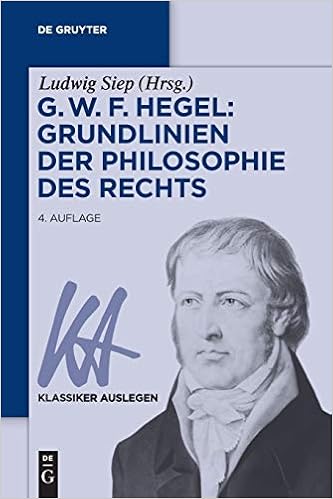 G W F Hegel Grundlinien Der Philosophie Des Rechts Klassiker Auslegen Band 9 Amazon De Siep Ludwig Bucher