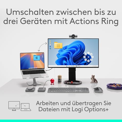 Logitech MX Master 4, ergonomische kabellose Maus mit fortschrittlichem, leistungsstarkem, haptischem Feedback, ultraschnellem Scrollen, Laden über USB-C, Bluetooth, Windows, MacOS – Grafit 10