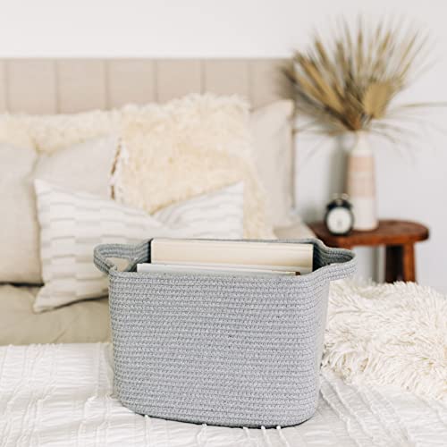 OrganiHaus Grey Basket for Blankets Woven Basket for Storage Basket