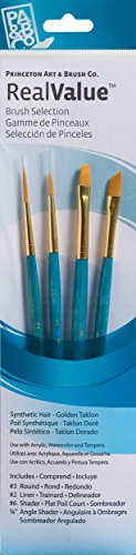 Princeton Artist Brush, Set 9173 4-Pc Gold Taklon