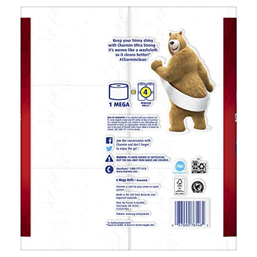 Charmin Ultra Strong Toilet Paper 6 Mega Roll, 286 Sheets Per Roll Pricepulse