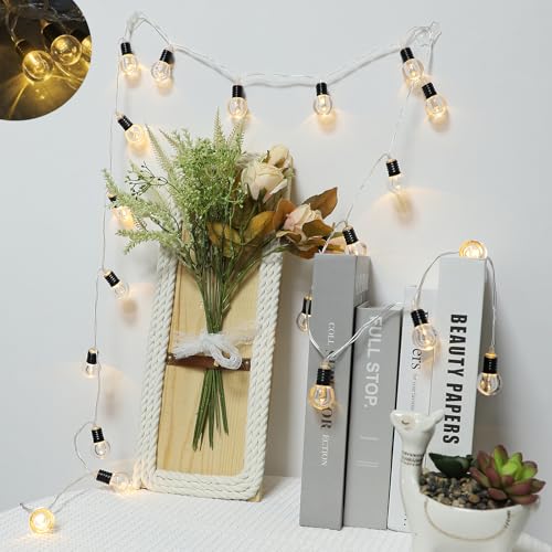 A.bigwhale String Lights Battery -20 LED Fairy Lights with Timer, Warm White Mini Bulb Fairy Lights for Indoor, Bedroom, Party, Christmas, Wedding, Led Battery Christmas Decorations