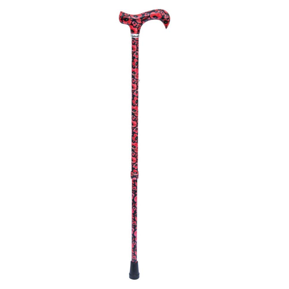 4834A Poppies Adjustable Derby Walking Stick