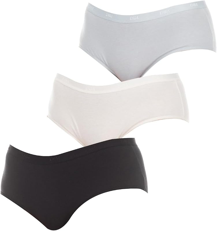 Boxershorts Damen 3er Pack | Les Pockets Ecodim Weiches Gefühl | Stretch-Baumwolle | Extra flache Verarbeitung | Täglicher Komfort | Mehrfarbig
