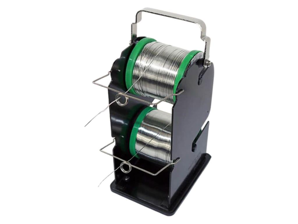 Hakko 611-2 Dual Solder Reel Stand, Black, Double