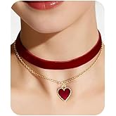 FliuSuax Red Choker for Women Black Lace Choker Necklace Adjustable Gothic Tattoo Lace Chokers Classic Collar Necklaces for Women