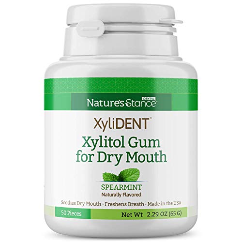 XyliDENT Xylitol Gum for Dry Mouth Relief Stimulates Saliva, Freshens