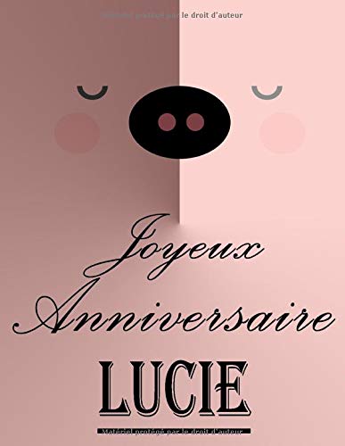 Joyeux Anniversaire Lucie Cahier De Dessins Carnet De Croquis Personnalise Format Extra Large 550 Pages A Remplir De Croquis Unique Mignon Cadeau D Anniversaire Pour Filles Personnalises
