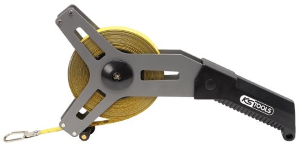 KS Tools 300.0051 Frame tape measure with yellow steel tape, 50m