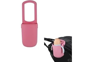 Yeanifeana 1Pcs Cutie Holder Universal Stroller Cup Holder, Removable Water Bottle Holder for Outdoor, Silicone Storage Bag D