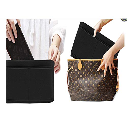 Luxury Purse Organizer Felt Bag with zipper For Speedy, Tote, Handbag