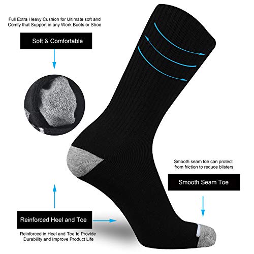 ONKE Cotton Cushion Crew Socks for Men Athletic All Season Heavy Duty