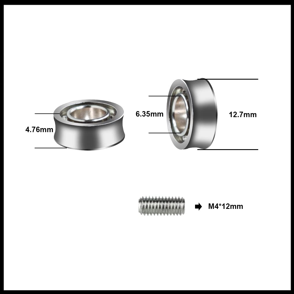 YOYO Replacement - 2 PCS Unresponsive Yoyo Bearing + 2 PCS Long Axle (12mm) + Yoyo Bearing Remover Tool