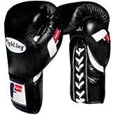 Fighting Certified Pro Fight Gloves - Lace Up Boxing Gloves for Competition, Sparring, Training &amp; Bag Work