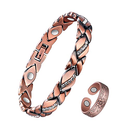 Jecanori Copper Bracelets for Women,Magnetic Ring for Arthritis
